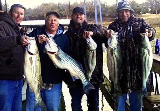 Clyde Fisher Group from Coppell Tx with Lake Texoma Stripers